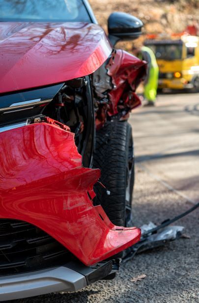 Auto Accident Involving a Red Car