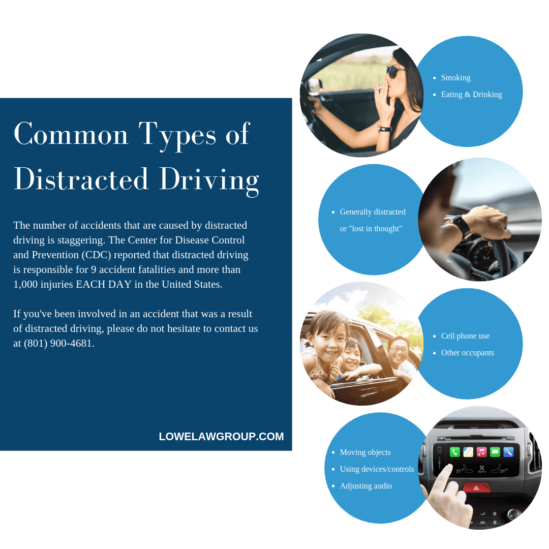 Common Types of Distracted Driving Infographic