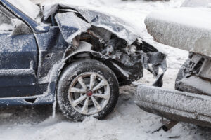 Icy roadway near Duluth where a Duluth car accident lawyer helps winter crash victims recover compensation