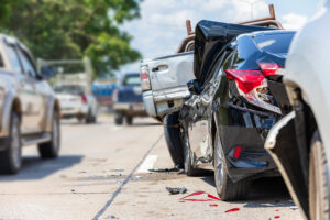 Traffic on I-235 and I-80 in Des Moines Iowa representing services provided by a Des Moines car accident lawyer