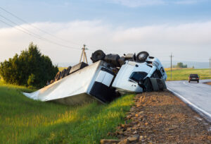 Semi truck crash in Wichita Kansas where a Wichita truck accident lawyer helps injury victims recover compensation