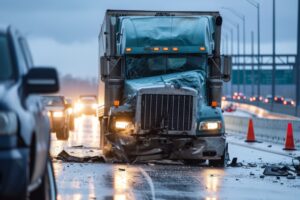 Semi truck in Cheyenne Wyoming related to cases handled by a Cheyenne trucking company negligence lawyer