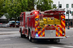 Portland Oregon traffic scene where a Portland traumatic brain injury lawyer helps crash victims recover compensation